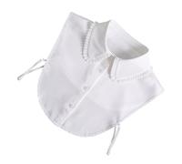 Col Fantaisie pour Femme en Mousseline Blanc, 1 Pièce