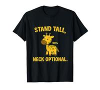 Col haut en option Girafe Animal Wisdom Graphic T-Shirt