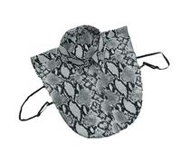 Col imprimé animal pour femme avec revers boutonné, accessoire de vêtement amovible, col imprimé léopard, Peau de serpent, taille unique