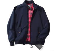 Col montant ample pour homme - Veste de pilote américain - Vêtement d'extérieur triple résistant pour un usage quotidien, décontracté et extérieur - Convient pour le printemps et l'automne - M - Bleu