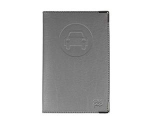 COL Porte Papier Voiture Gris Argent adapté Nouveau Format permis de Conduire étui Carte Grise Assurance Fabrication Française