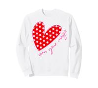 Col Rond à Pois Love Your Magic Heart pour la Saint-Valentin Sweatshirt