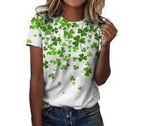 - Col rond avec manches courtes, haut imprimé amour, Blanc 3., L