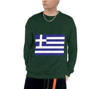 Col Rond Grèce Drapeau Graphique Sweatshirt À Capuche Unisexe Hommes Femmes Sweatshirts À Capuche Manches Longues Cordon Hauts Taille S Au 4XL