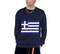 Col Rond Grèce Drapeau Graphique Sweatshirt À Capuche Unisexe Hommes Femmes Sweatshirts À Capuche Manches Longues Cordon Hauts Taille S Au 4XL