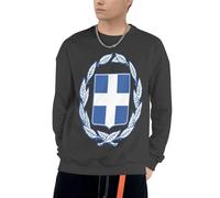 Col Rond Grèce Emblème National Graphique Sweat À Capuche Unisexe Hoodie Hommes Femmes Pull À Capuche Manches Longues Cordon Hauts avec Poches Taille S Au 4XL
