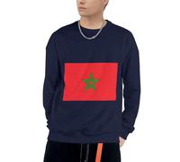 Col Rond Maroc Drapeau Graphique Sweatshirt À Capuche Unisexe Hommes Femmes Sweatshirts À Capuche Manches Longues Cordon Hauts Taille S Au 4XL