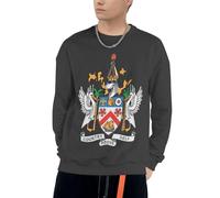 Col Rond Saint-Kitts-et-Nevis Emblème National Graphique Sweat À Capuche Unisexe Hoodie Hommes Femmes Pull À Capuche Manches Longues Cordon Hauts avec Poches Taille S Au 4XL