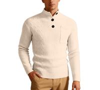 Col Roulé Cachemire Homme Jumper Montant Roi Fils Mérinos Breton Clair Mort Nordique Tricot Vierge Couple Matelassé Routier Jogging Studio Island Donald Pres