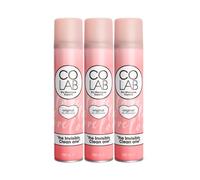 COLAB Shampoing Sec Original, 200 ml, Lot de 3 - Pas de résidus blancs, pas de complications, tous types de cheveux, parfum frais