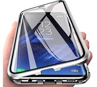 Colala Coque pour Honor 90 Lite Adsorption Magnétique Housse Métal Cadre Avant arrière Verre trempé Alliage D'aluminium 360 degrés Antichoc Cas Cover Case - Argent