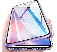 Colala Coque pour Xiaomi 11 Lite 5G NE/Xiaomi 11 Lite 5G Adsorption Magnétique Housse Métal Cadre Avant arrière Verre trempé Alliage D'aluminium 360 degrés Antichoc Cas Cover Case - Violet