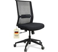 Colalu Start Chaise de bureau pour débutants, conçue pour le bureau à domicile, avec toutes les fonctions nécessaires, ergonomique et compacte, très facile à utiliser (sans accoudoirs)