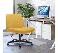 COLAMY 7261+7261W Chaise de Bureau, Tissu, Jaune, Taille Unique