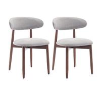 COLAMY Chaise - Chaises en bois massif - Lot de 2, robustes et élégantes, idéales pour salle à manger et cuisine,gris