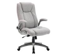 COLAMY Chaise de bureau - chaise de bureau ergonomique - Fauteuil de direction pivotant, capacité de charge de 136 kg - Gris