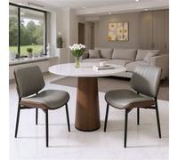 COLAMY Chaise-Lot de 2 Chaises, Structure en Métal, Design Vintage, Chaise Idéales pour Cuisine et Salle à Manger, gris