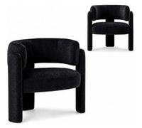 COLAMY Fauteuil-Canapé design minimaliste - Sublimez votre intérieur moderne et tendance-Noir noir