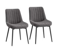 COLAMY - Lot de 2 chaises design : élégance, confort et qualité pour sublimer votre salle à manger-gris