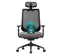COLAMY Chaise de Bureau Ergonomique en Maille avec Dossier Haut, Appui-tête réglable et accoudoirs 4D, siège Coulissant, Verrouillage Anti-basculement, Gris foncé