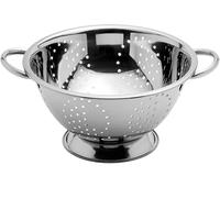 Colander-Colander with Handles and Base-Sieve with Handle-Filter for Noodle,Rice,Pasta,Vegetables-Stainless Steel-Silver-Diameter 24 cm