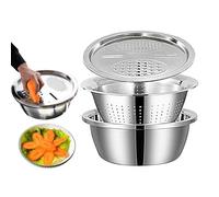Colander Set avec bol passoire, Colander avec bol mélangeur, drainage des bains de voyage, machine à laver à salade, drain colander pour le drainage des pâtes cuites