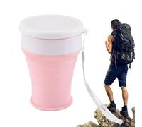 colapsible Cup - Portable Silicone Foldable Cups, 350ml Spill-Proof Reusable Container| Travel Pocket Drink With Lid, Hot Cold Liquid Holder For Camping Hiking Trekking Outdoor Trips Office Home Picn