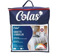 COLAS NORMAND - Couette Lavable à 95°C - 200 x 200 cm - Longue durée - Microfibre - Doux Soyeux et Confortable - Fabrication française - Blanc