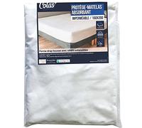COLAS NORMAND Protège Matelas Mira, imperméable 160 x 200 cm Blanc