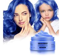 COLAYERIST Bleu Cire Colorante Cheveux Hommes et Femmes, Gel Spray Colorant Cheveux Non Permanent pour Enfants, Maquillage de Coloration Temporaire Cheveux Fêtes ou Cosplay