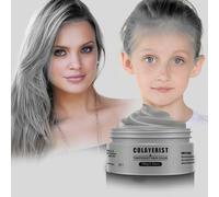 COLAYERIST Gris Cire Colorante Cheveux Hommes et Femmes, Gel Spray Colorant Cheveux Non Permanent pour Enfants, Maquillage de Coloration Temporaire Cheveux Fêtes ou Cosplay