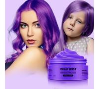 COLAYERIST Violet Cire Colorante Cheveux Hommes et Femmes, Gel Spray Colorant Cheveux Non Permanent pour Enfants, Maquillage de Coloration Temporaire Cheveux Fêtes ou Cosplay
