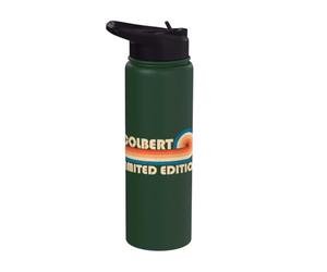 COLBERT Retro 70s 80s Sunset Stripe Stainless Steel Insulated Water Bottle