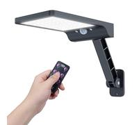 COLBOR Lampe Solaire Exterieur, Lumiere LED avec Détecteur de Mouvement avec 3 Modes Réglables IP65 Étanche Puissant Lampadaires avec Télécommande, Lampe-Solaire-Exterieur- Projecteur- Eclairage