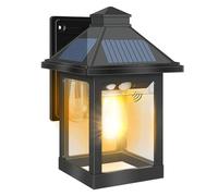 COLBOR Lumière Solaire Extérieure Vintage, Lampe Solaire avec Détecteur de Mouvement 3 Modes, Éclairage LED IP65 Imperméable, pour Jardin, Cour, Patio, Allée, Terrasse, Décoration d'Extérieur