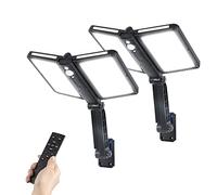 COLBOR Projecteurs Solaires Extérieurs, Lampadaire avec Détecteur de Mouvement 5 Modes 218 LEDs Imperméable IP65 pour Garage Jardin Cour Patio (2 pcs), Projecteur-Solaire-Exterieur-Eclairage-Lampe