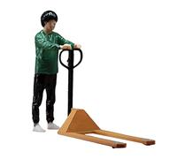 Colcolo 1/32 Scale Miniature Model Figures 1/32 Man Figurine Simulation Figurines Résine 1/32 Scale Figures and Forklift for Dollhouse Decor, 2PC