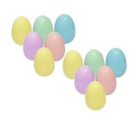 Colcolo 12 œufs de Pâques à remplir, vides, pour garnir des paniers portables, activités scolaires, bricolages et chasse aux œufs de Pâques, Couleur Macaron