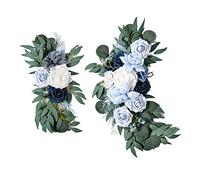 Colcolo 2 Pièces Fleur Artificielle, Decoration Mariage, Couronne de Fleur, Arches de Mariage Suspendue pour Fond de Mur (Style B)
