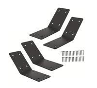 Colcolo 4 équerres d'angle à 45 degrés, genouillères à 45 degrés, support d'angle épais à montage intérieur pour porches à poteaux en bois et pergolas
