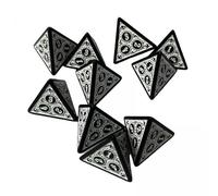 Colcolo 4x 10 Pièces Dés Polyédriques Ensemble Dés de Jeu à Jouets de Divertissement Dés Acryliques D4