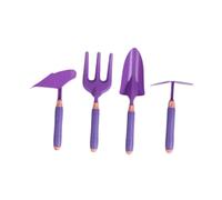 Colcolo 4x Toddlers Gardening Définit la cour extérieur Digging jouet réaliste apprentissage précoce mini truelle et fourche pour enfants, Violet