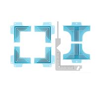 Colcolo 6 Piè Guide Encoignure Règle En L Multifonction Guide D'espacement des Corners Gradué til Pliage Dé Cverture pr Scrapbooking, Bleu