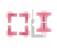 Colcolo 6 Piè Guide Encoignure Règle En L Multifonction Guide D'espacement des Corners Gradué til Pliage Dé Cverture pr Scrapbooking, Rose