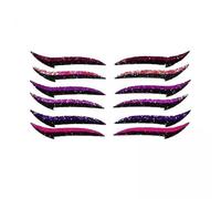 Colcolo 6x Ombre À Paupières Autocollants, Eyeliner Pochoir Pads-pour Ailes Comparer Pointe. Réutilisable, Facile à Nettoyer et Flexible - 6 Paire Rose Viole