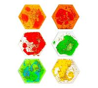 Colcolo 6x Sensory Soft Gel Liquid Toys Cadeaux de apaisant jouet kidis, Hexagone
