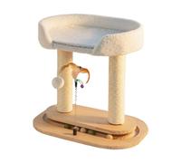 Colcolo à Deux Niveaux pour Chats d'intérieur, Cadre d'escalade pour Chat avec Balle, Maison Moderne pour Chat, griffoir pour Chat