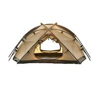 Colcolo Abri Industriel Tente pour Animaux Abri pour Chien Maison Portable Tissu Oxford Imperméable Aluminium Renforcé Adapté aux Animaux Domestiques en Intérieur Extérieur, Marron
