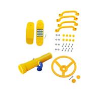 Colcolo Accessoires d'aire de jeux pour enfants, accessoires de balançoire, pièces de bateau pirate pour arrière-cour, maison de jeu pour balançoire en plein, Jaune