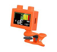 Colcolo Accordeur de guitare numérique électronique rotatif haute sensibilité, métronome acoustique professionnel pour violon et banjo, Orange